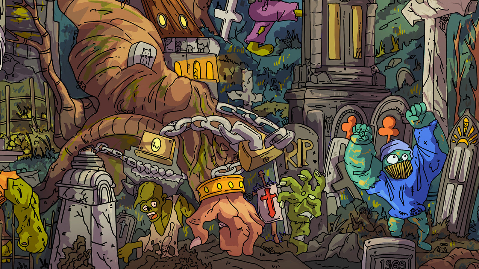 100 Zombie Cats — image 1